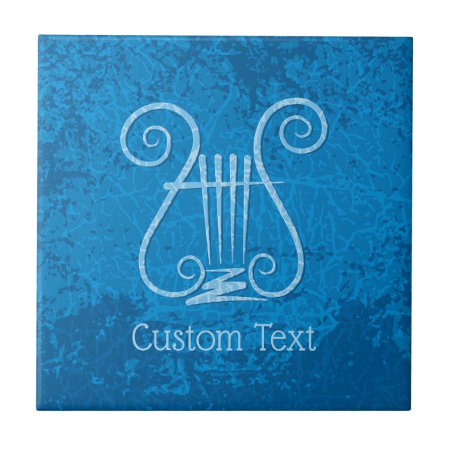 Blue Lyre Hintergrund Fliese (Vorderseite)
