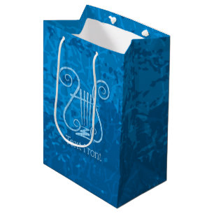 Blue Lyre Hintergrund Mittlere Geschenktüte