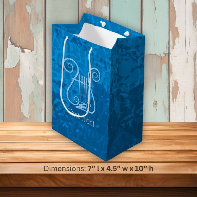 Blue Lyre Hintergrund Mittlere Geschenktüte (Von Creator hochgeladen)