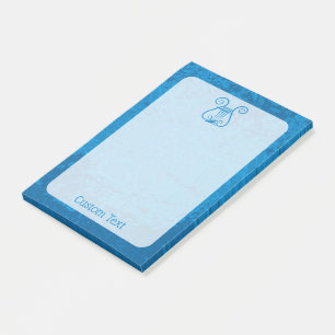 Blue Lyre Hintergrund Post-it Klebezettel