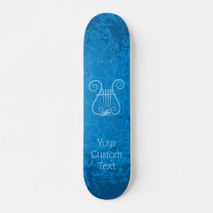 Blue Lyre Hintergrund Skateboard