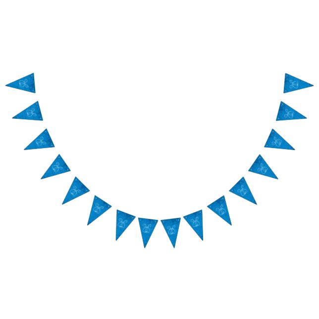 Blue Lyre Hintergrund Wimpelkette (Alle)