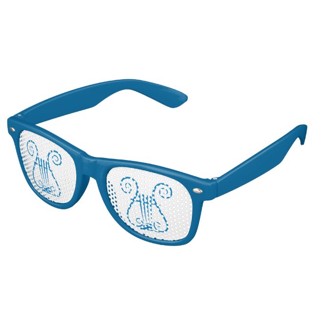 Blue Lyre Partybrille (Schrägansicht)