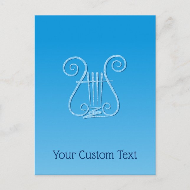 Blue Lyre Postkarte (Vorderseite)