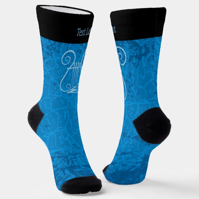 Blue Lyre Socks Socken (Gewinkelt)