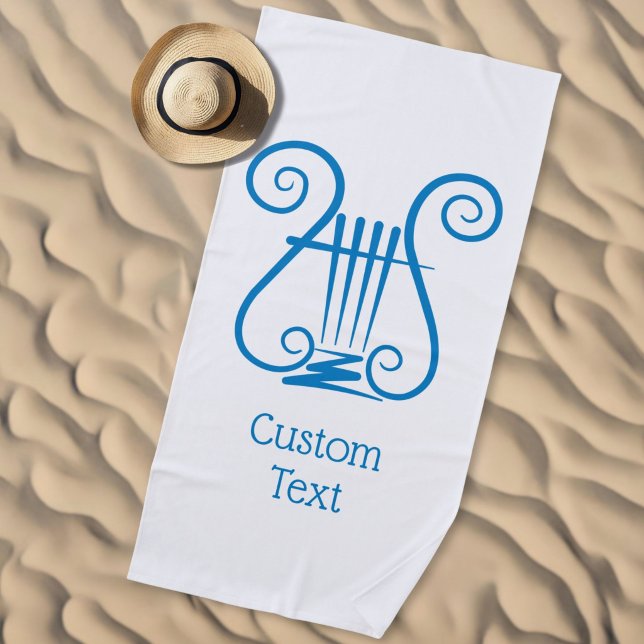 Blue Lyre Strandtuch (Von Creator hochgeladen)