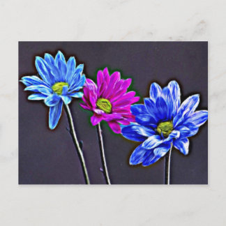 Blue Magenta Postkarte