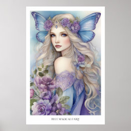 Blue Magic Fairy Poster