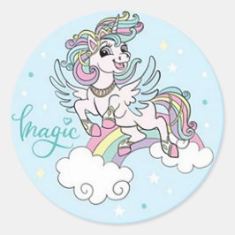 Blue Magic Runder Aufkleber