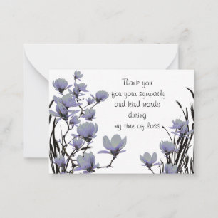 Blue Magnolia Blume Danke Karte