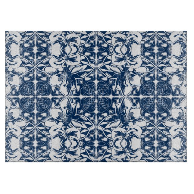 Blue Magnolia Cutting Board Schneidebrett (Vorderseite)