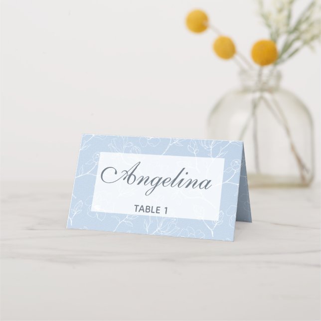 Blue Magnolia Platzkarte (Vorderseite)