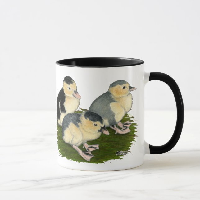 Blue Magpie Ducklings Tasse (Rechts)