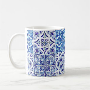 Blue Maiolica Tile Tasse Italienische Keramik In