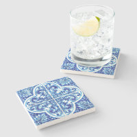 Blue Maiolica Tile Untersetzer | Italienische Kera