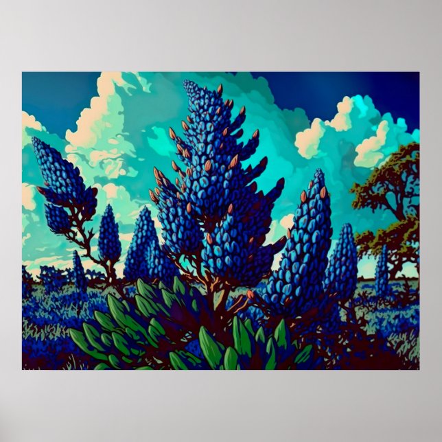 Blue Majestät : Texas Bluebonnet Poster Print (Vorne)