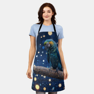 Blue Majestät: The Blue Macaw on Dreamy Blue Bokeh Schürze