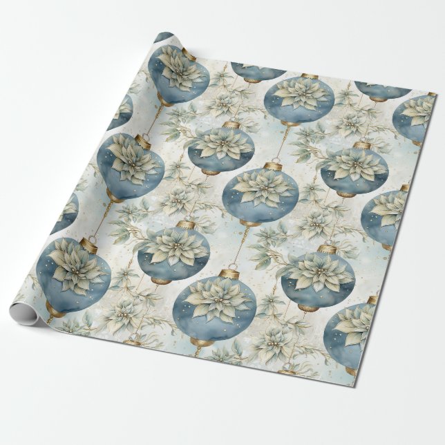 Blue Majesty Elegante Geschenkpapier (Ungerollt)