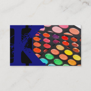 Blue Make up Artist Palette Business Card Visitenkarte