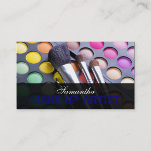 Blue Make up Artist Palette Business Card Visitenkarte