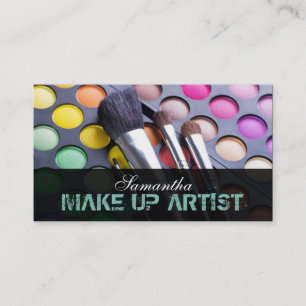 Blue Make up Artist Palette Business Card Visitenkarte