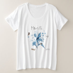 Blue Mama-to-Be Mommy Mama Baby Shower Große Größe T-Shirt