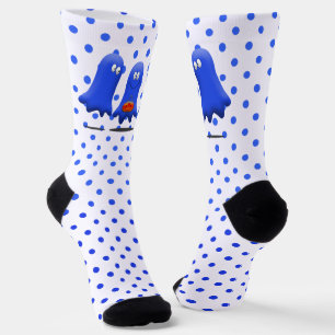Blue Man Ghosts Halloween Socken