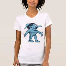 Blue Man Walks Hund. T-Shirt