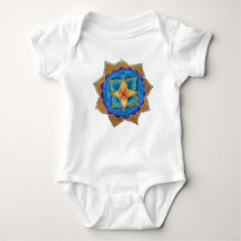 Blue Mandala Baby Jersey Bodysuit Baby Strampler