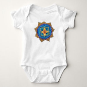 Blue Mandala Baby Jersey Bodysuit Strampler