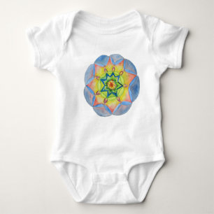 Blue Mandala Baby Strampler