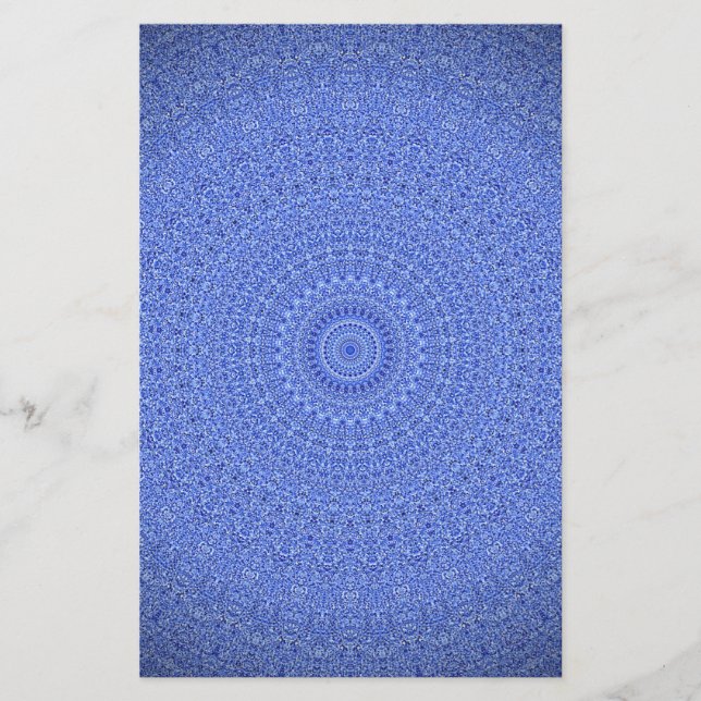 Blue Mandala Briefpapier (Vorderseite)