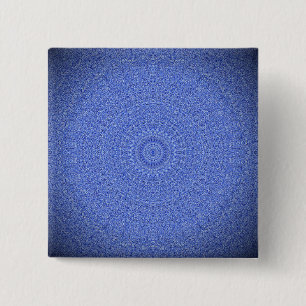 Blue Mandala Button