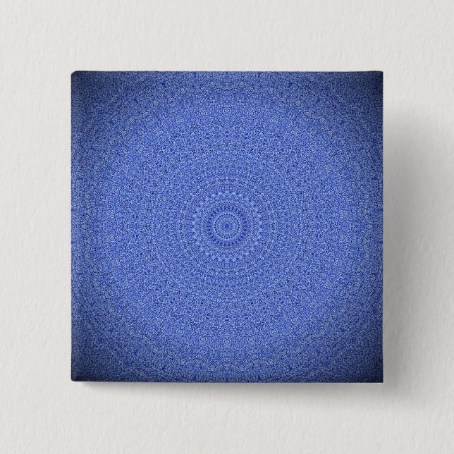 Blue Mandala Button (Vorderseite)