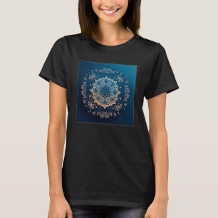 Blue Mandala Divine Illustration Einzigartige Frau T-Shirt