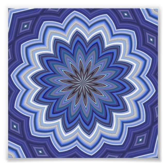 Blue Mandala Fotodruck (Vorne)