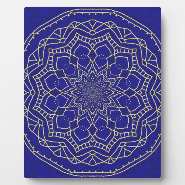 Blue Mandala Fotoplatte (Vorderseite)