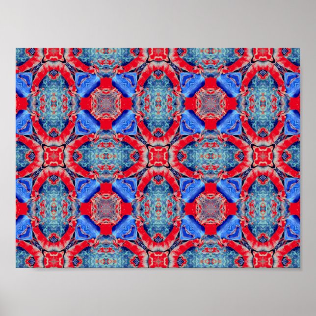 Blue Mandala Herz Thunder_Cove Poster (Vorne)