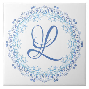 Blue Mandala Keramik Tile Fliese