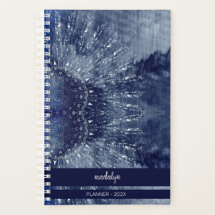 Blue Mandala Mit Monogramm Planner Planer