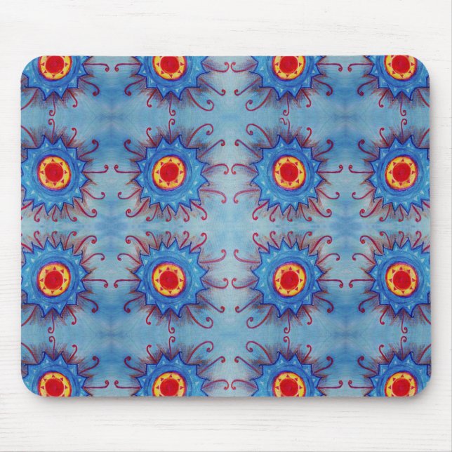 Blue mandala Mousepad (Vorne)