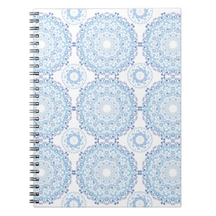 Blue Mandala Muster Spiral Notebook Notizblock