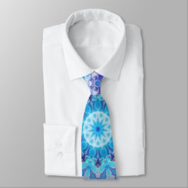 Blue Mandala Neck Tie Krawatte