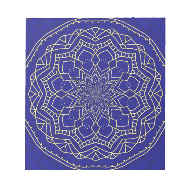 Blue Mandala Notizblock (Vorderseite)
