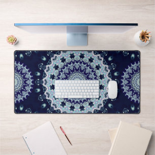 Blue Mandala Pattern Schreibtischunterlage