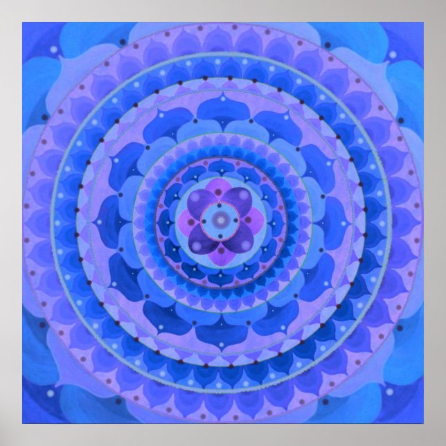 Blue Mandala Poster (Vorne)