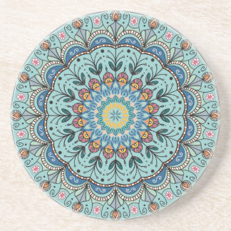 Blue Mandala Sandstone Untersetzer