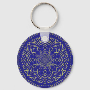 Blue Mandala Schlüsselanhänger
