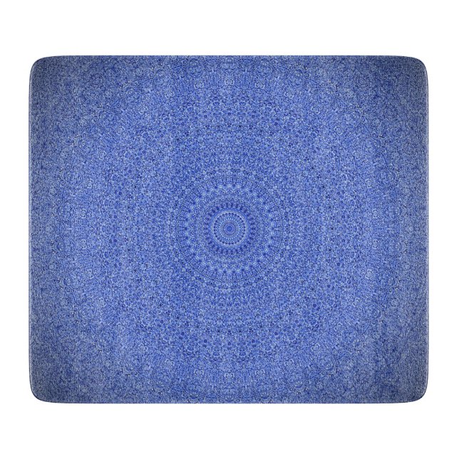 Blue Mandala Schneidebrett (Vorderseite)