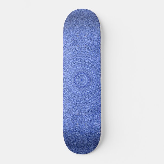 Blue Mandala Skateboard (Vorderseite)